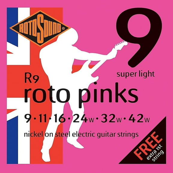 Rotosound Roto Pinks Super Light Electric Guitar Strings