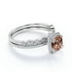 thumbnail image 3 of JeenMata Anillo de Compromiso con Doble Halo de Moissanita en Forma de Pera de 1,75 Quilates con Estilo Pavé Certificado en Baño de Oro Rosa de 18 K sobre Plata, 3 of 6