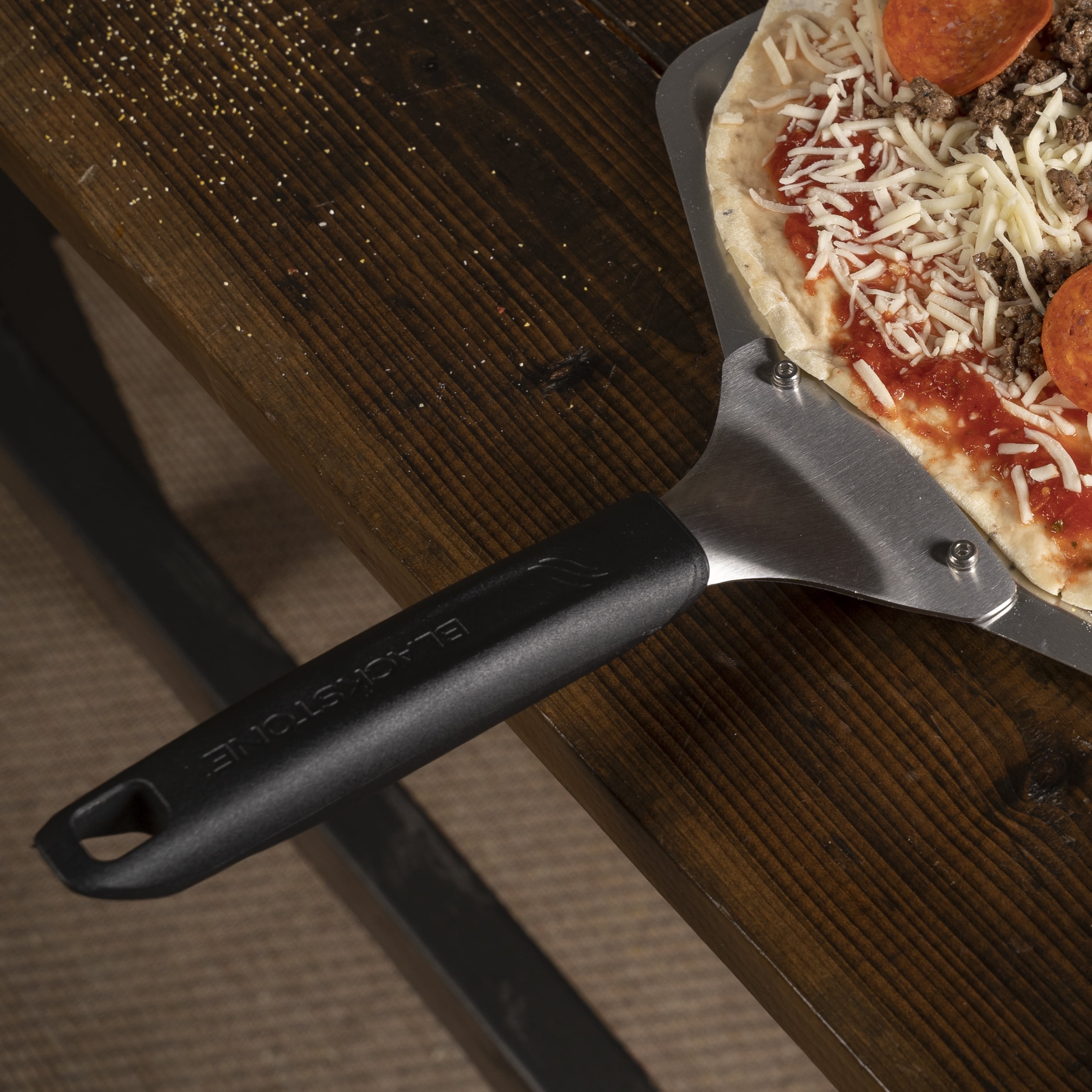 Blackstone 12" Aluminum Pizza Pan Peel with Heat Resistant Handle
