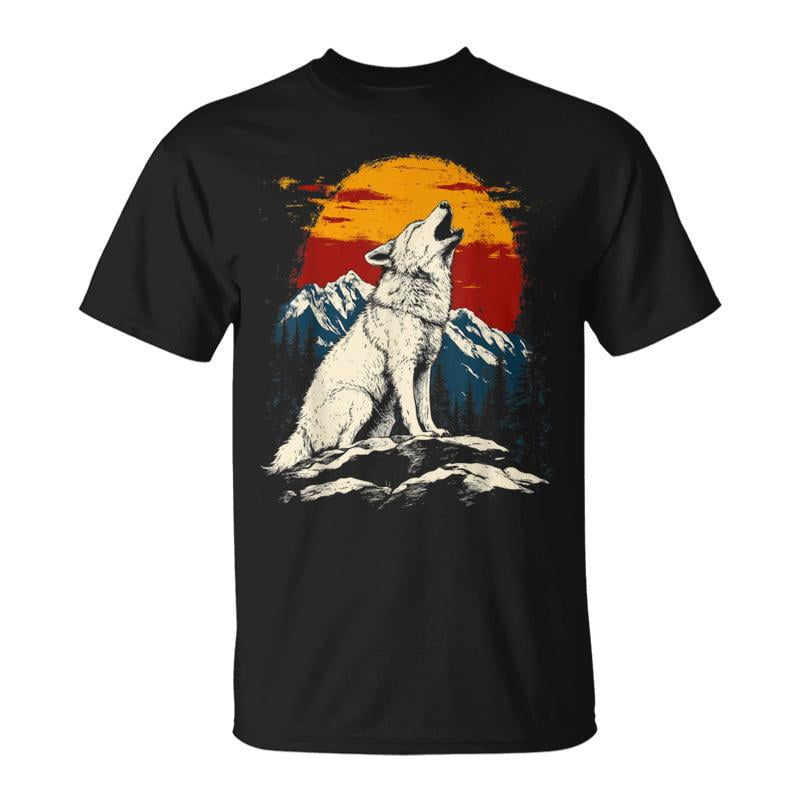 Wolf Graphic Forest Nature Mountains Adventure TShirt