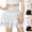 White, variant on uublik Skirts for Girls White Mini Skirts High Elastic Waisted Tiered Ruffle Skirt Size 3T-12
