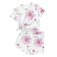 thumbnail image 4 of Babcutegg Kids Summer Casual Two-Piece Set – Printed Round-Neck Short Sleeve Top & Matching Shorts for Girls Multicolor Size 13-14, 4 of 8