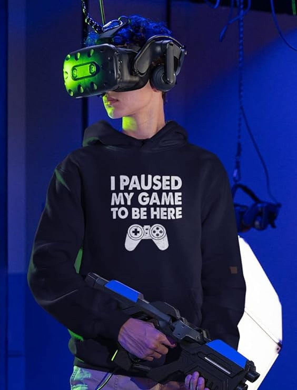 Tstars Boys Video Game Hoodie - I Paused My Game to Be Here