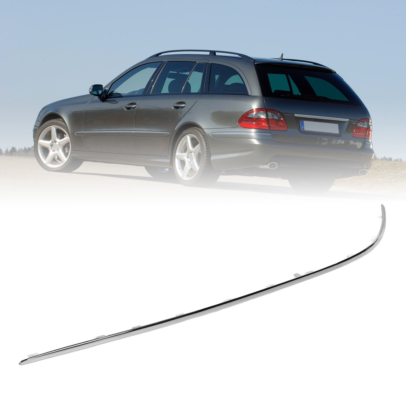 Rear Bumper Chrome Trim For Mercedes Benz E-Class W211 2007-2009 - Left Side Replacement