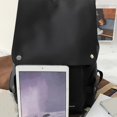thumbnail image 2 of Fashionable Flap Drawstring Backpack For Men, Solid Color Casual Backpack For High School & College, Commuter Bag, 2 of 5