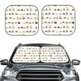 thumbnail image 2 of Sikiie Colorful Trains Print Foldable Car Windshield Sun Visor, Car Window Sunshade Suitable for Sedan, SUV and Truck Car Accessories-Large, 2 of 6