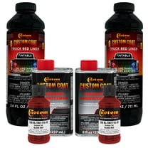 Custom Coat Blood Red 2 Quart (1/2 Gallon) Urethane Spray-On Truck Bed Liner Kit - Easy Mixing , Prevent Stop Rust