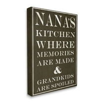 Stupell Industries Nanas Kitchen and Spoiled Grandkids Dark Food & Beverage Painting Gallery Wrapped Canvas Art Print Wall Art, 24 x 30