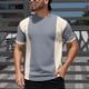 thumbnail image 1 of Ceisia Men's Spring Gift Casual Color Blocked Round/Crew Neck Short Sleeve Shirt - Comfortable Daily Outdoor Wear, 1 of 8