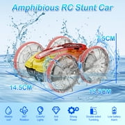 UUGEE Remote Control Cars, RC Car Boat Toys for Boys Kids, 2.4GHz 4WD Gesture 360° Rotating Drift Amphibious RC Stunt Car with LED Lights, Christmas Birthday Gifts for 8+ Year Old
