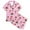 Pink, variant on Girls Christmas Pajama Set Short Sleeve Top and Shorts Cute Holiday Sleepwear Soft Comfortable Two-Piece Outfit for Kids