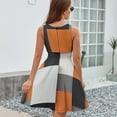 thumbnail image 6 of Abstract Geometric in Orange White Black Grey Sundress Sleeveless Dress Summer Women Clothes Dress for Women Dresses, 6 of 7