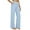 Sky Blue, variant on Women's High Waist Straight Leg Pants, Loose Pocket Yoga Pants, Casual Comfort Trousers for Lounge and Sport, Versatile and Comfortable,Light Gray,M
