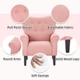 thumbnail image 7 of Hommow Mid Century Wingback Arm Chair,High Back Accent Chair,Pink, 7 of 7