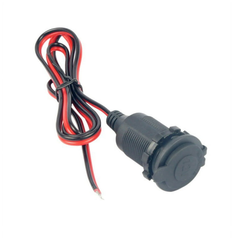 12V 24V Car Cigarette Lighter Charger Cable Female Socket Plug
