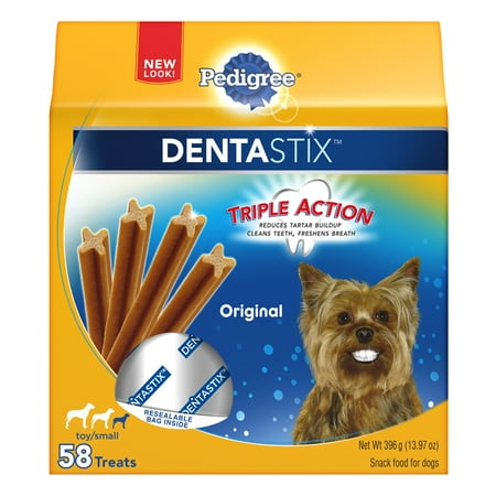 PEDIGREE DENTASTIX Original Toy/Small Treats for Dogs 13.97 Ounces 58 Count