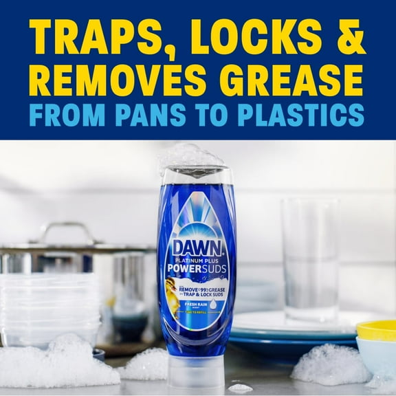 Dawn Platinum Plus Fresh Rain Dishwashing Liquid - 51.5 fl oz