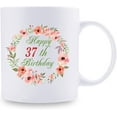 thumbnail image 2 of 37th Birthday Gifts for Women - Happy 37th Birthday with A Garland Birthday Mug - 37 Year Old Present Ideas for Daughter, Sister, Wife, Friend, Cousin, Aunt - 11 oz Coffee Mug (37th Birthday Gift), 2 of 6
