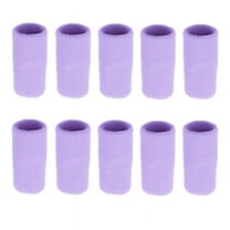 Nvzi-a 20 Pieces Finger Sleeves, Thumb Splint Brace for Finger Support, Relieve Pain for Arthritis,Triggger Finger, Compression Aid for Sports (Purple)