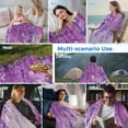 thumbnail image 5 of Purple Botanical Cooling Blanket,Lightweight Summer Throw Blanket with Double Sided Cold Effect,Watercolor Spring Floral Oil Painting Elegant Picnic Blankets Bed Sheet for Hot Sleepers 50"x60", 5 of 8