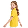 thumbnail image 5 of Girls Breathable Polo Shirt Kids Short Sleeve School Uniform Golf Shirt Casual Quick Dry Three-Button Polo Shirt 160, 5 of 7