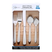 Mainstays Breck 20-Piece Stainless Steel Flatware Set, Service for 4