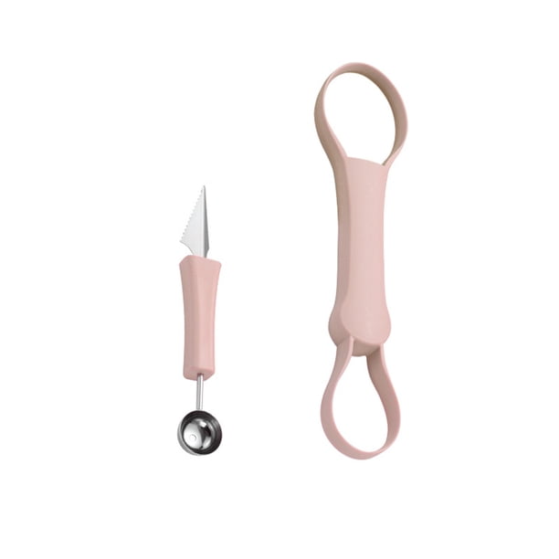 Advancent Cuchara de excavación Rebanadora de frutas Utensilio de cocina Plásticos Herramientas de vegetales multicolores Rebanar Estilo simple Almacenamiento y organización del hogar Rosa