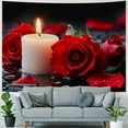 thumbnail image 4 of Patifu Red Roses Tapestry Wall Hanging Unique Style Graphic Tapestries Home Wall Decor Art for Living Room Bedroom Apartment Farmhouse Dorm 40x60inch, 4 of 6