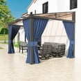 thumbnail image 6 of Kullavik Outdoor Lean to Gazebo 10x12FT, Hardtop Wall Mounted Gazebo with Sloping Sun Panel Roof, Awnings for Patio, 6 of 7