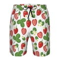 thumbnail image 3 of Pofeuu Strawberry Prin Men's Swim Trunks Quick Dry Bathing Suit Swimming Board Shorts Mesh Lining Beach Swimwear-Large, 3 of 6