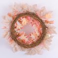 thumbnail image 4 of Simulated Wreath And White Pumpkin Door Hanging Festival Display Window Decoration Withered Branch Wreath, 4 of 9
