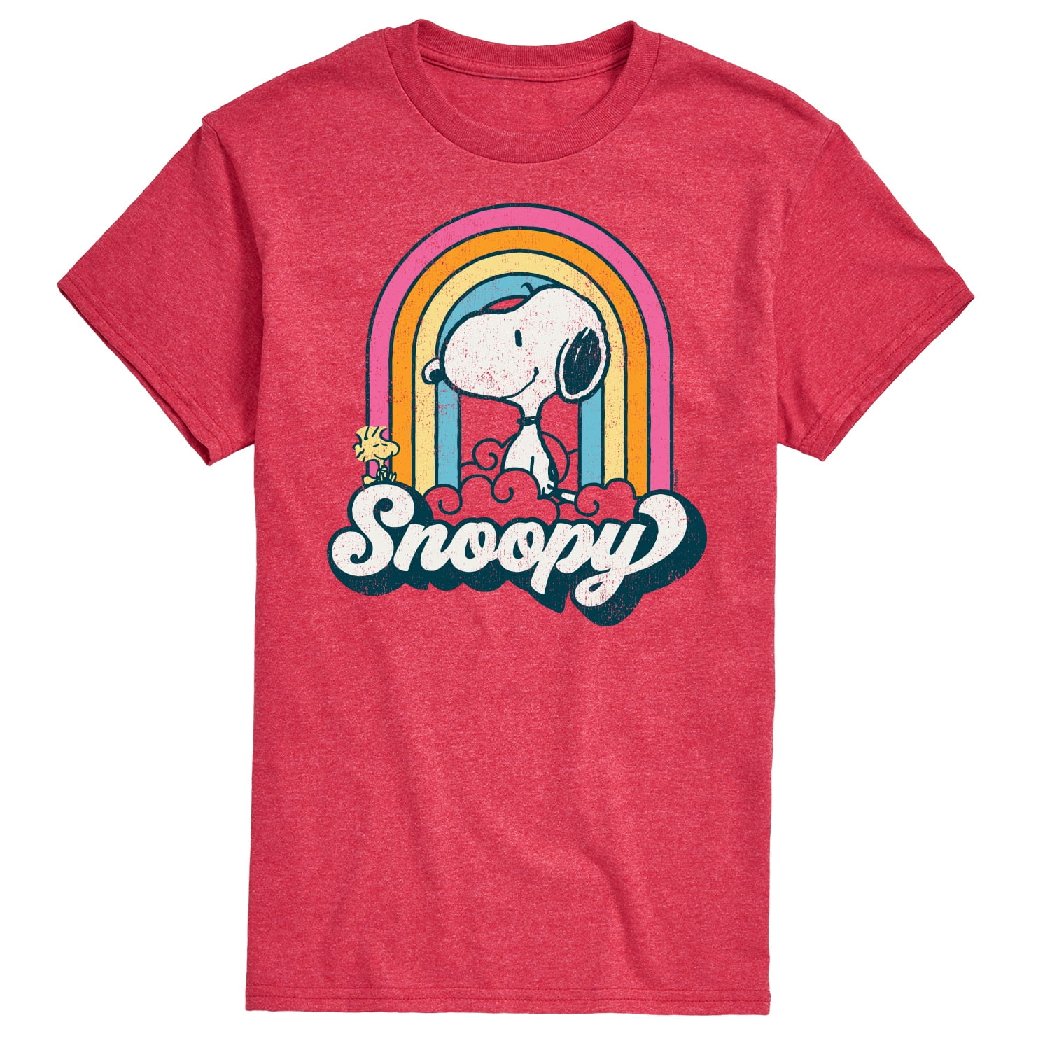 Peanuts - Snoopy Rainbow Clouds - Men's Short Sleeve Graphic T-Shirt - Walmart.com