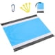 thumbnail image 1 of Beach Mat Beach Blanket 210x200CM Anti-Sand Picnic Blanket, Waterproof Beach Mat with 4 Stakes for Beach, Camping, Picnic, Travel, Light Blue, 1 of 4