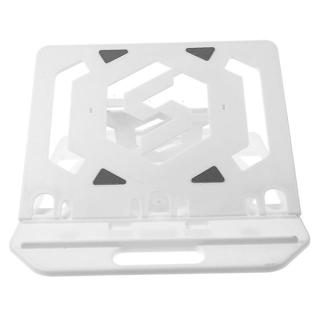 Ergonomic Adjustable Laptop Stand for Home White Plastic with Phone Holder and Heat Dissipation Design 12.5 x 8.3 inches