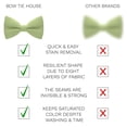 thumbnail image 3 of Men's Classic Pre-Tied Bow Tie Formal Solid Tuxedo, by Bow Tie House (Large, Pistache), 3 of 5