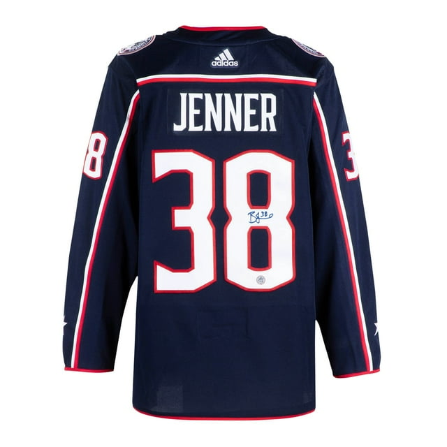 Boone Jenner Autographed Columbus Blue Authentic Hockey Jersey