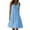 Blue, variant on FAFWYP Women's Summer Casual Plus Size Dress Sleeveless Round Neck Mini Sundress Solid Color Loose Fit Short Flowy Pleated Beach Boho dress