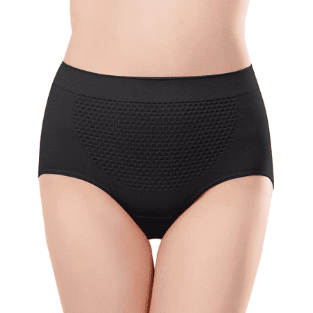 Fulorrnie Underwear for Women Seamless High Waist Tummy Control Panty Period Comfort Waistband Moisture Wicking Panties  Black  One Size