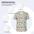 thumbnail image 3 of Lsque Travel Elements Pattern Mens Polo Golf Shirts Funny Graphics Shorts Sleeve Button Shirts Baseball T-shirt-Large, 3 of 7