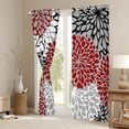 thumbnail image 3 of Homewish Dahlia Black Out Curtains,Retro Flower Curtains Pack of 2 (42x63 Each),White Red Blue Bedroom Curtains For Men Women,Breathable Home Decor, 3 of 6