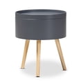 thumbnail image 1 of Baxton Studio Jessen Table d'Appoint en Bois Gris avec Dessus Amovible, 1 of 6