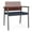 Mahogany-Batik, variant on Avon Reception Oversize Chair UPH Seat HPL Back / Charcoal / Mahogany / Brown