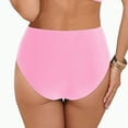 thumbnail image 5 of Kedxroy Women's High Waisted Swim Bottoms Swimsuit Full Coverage Bikini Bottoms(Pink,XL), 5 of 9