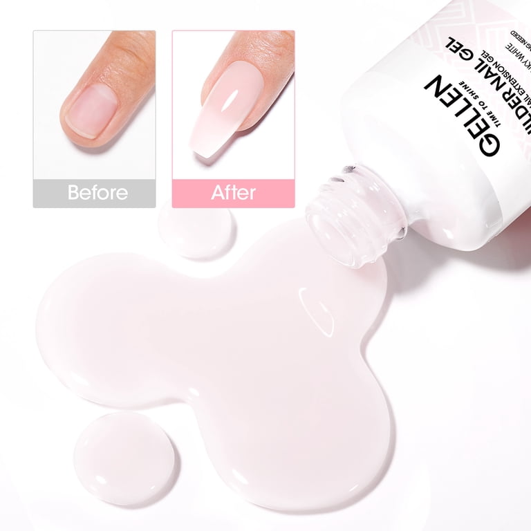 Gellen Builder Nail Gel, 9-in-1 Milky White, 15ml photo 4