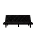 thumbnail image 6 of Convertible Sofa Bed with Adjustable Backrest, Velvet Upholstery, Black, 66 Inch Length, 50 lbs Weight, 2-Seater, Tufted Design for Living Room Bedroom Apartment Office, 6 of 6