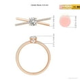 thumbnail image 5 of ANGARA Natural Diamond Criss-Cross Engagement Ring in 14K Rose Gold for Women (Size-4.6mm| Color-I-J| Clarity-I1-I2) | April Birthstone, Anniversary, Jewelry Gift for Women | Natural Diamond Ring, 5 of 10