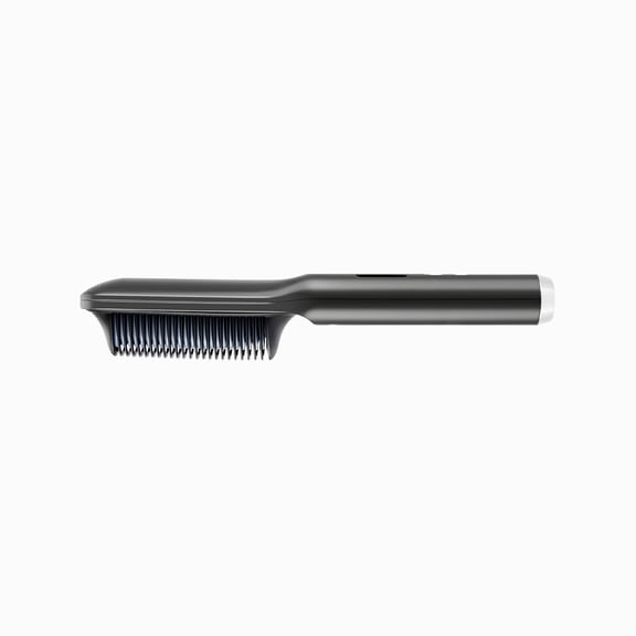 TYCHE by Nicka K New York Chic Hair Straightening Comb – Heated Straightening Brush with LCD Display, PTC Heating Technology, Adjustable Temperature up to 410°F for Smooth, Silky Hair (Black)