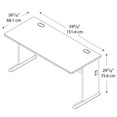 thumbnail image 3 of Series A 60W Office Desk in Slate and White Spectrum - Engineered Wood, 3 of 6