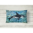 thumbnail image 2 of Carolines Treasures BB5348PW1216 Killer Whale Orca Canvas Fabric Decorative Pillow  12H x16W multicolor, 2 of 3