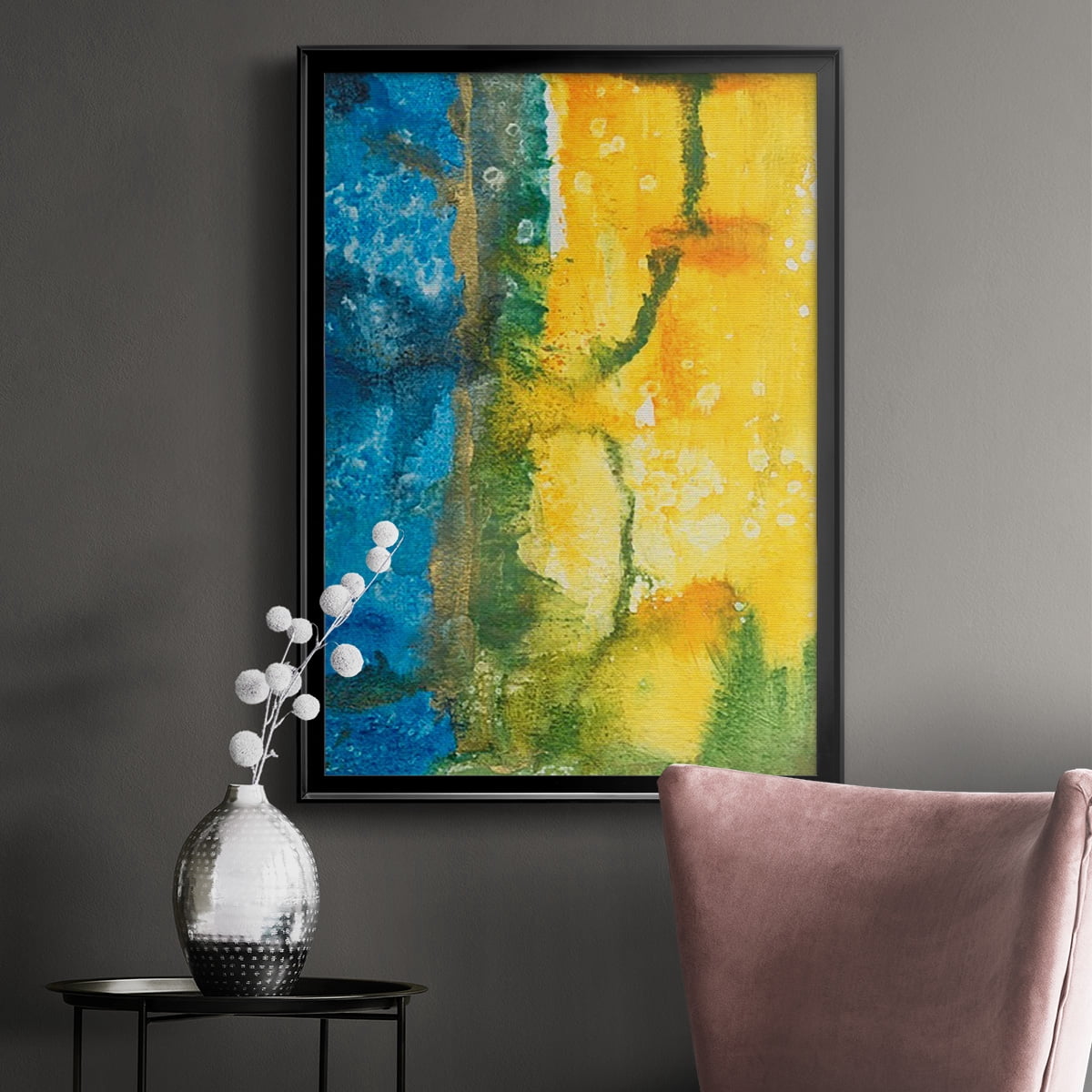 Aquatic Energy I Premium Framed Print, in Gold, Black, or Silver - Ready to Hang